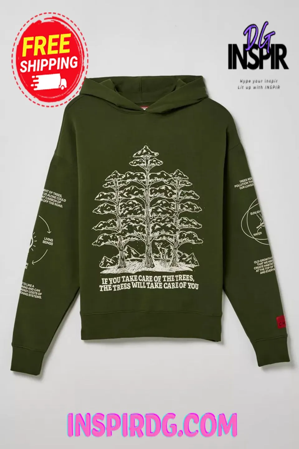 -Urban Outfitters CHNGE UO Exclusive Trees Are The Roots Hoodie Sweatshirt