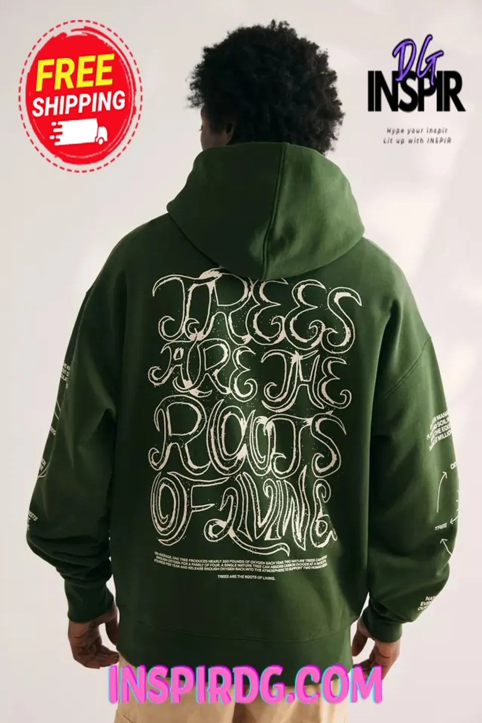 -Urban Outfitters CHNGE UO Exclusive Trees Are The Roots Hoodie Sweatshirt