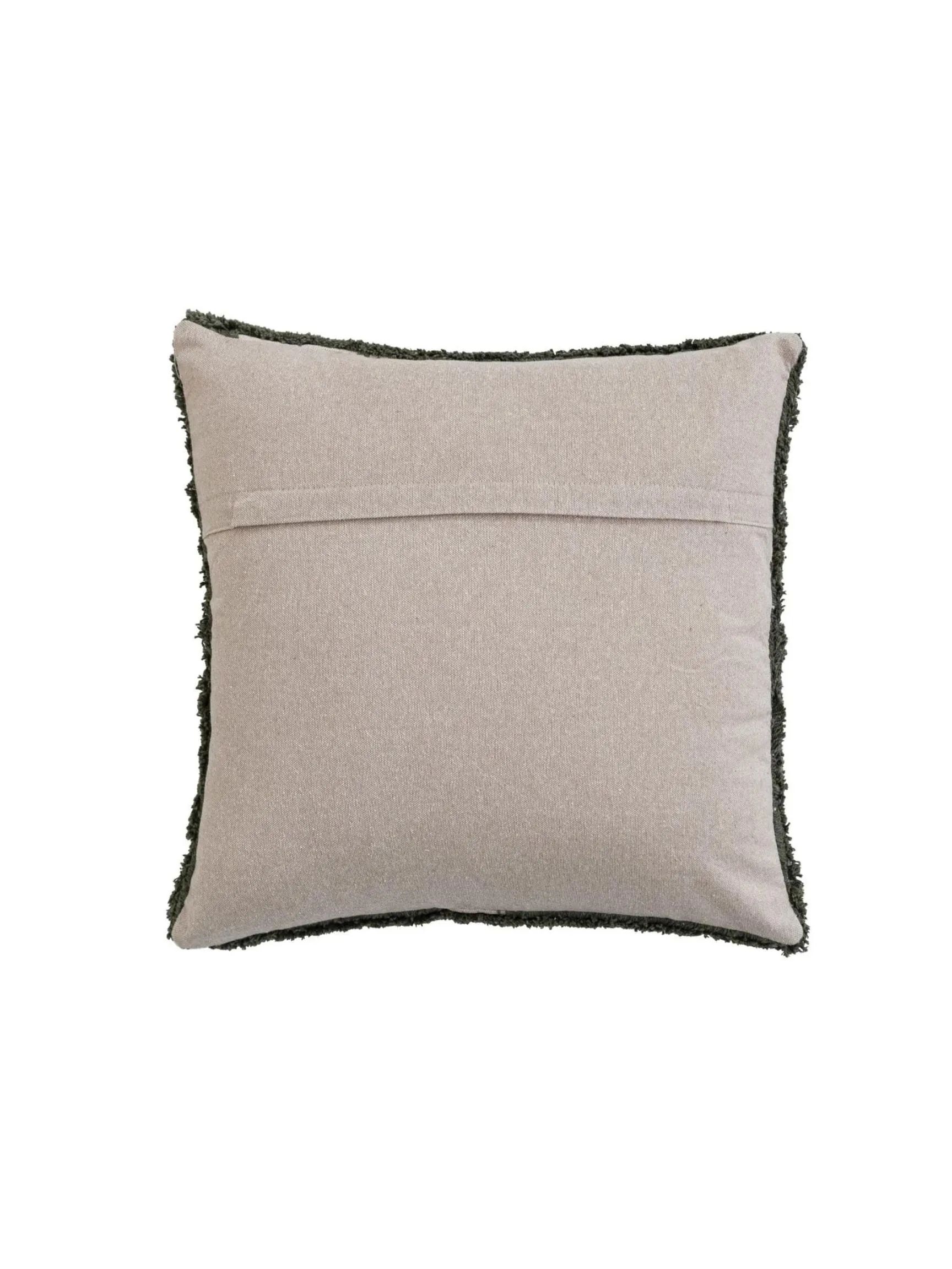 18 Square Tufted Pillow w/ Chambray Back