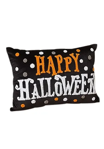 20-Inch Fabric Happy Halloween Pillow | Halloween Decoration