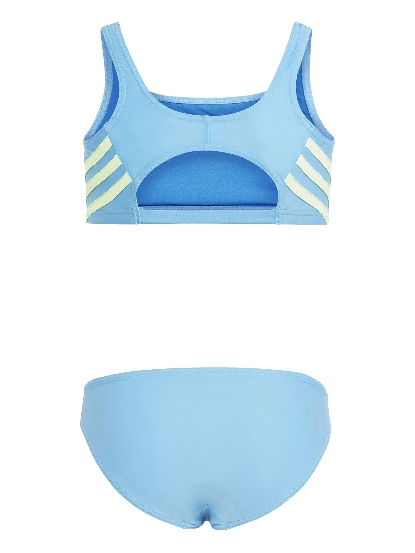 adidas Junior Girls 3 Stripe Bikini - BLUE