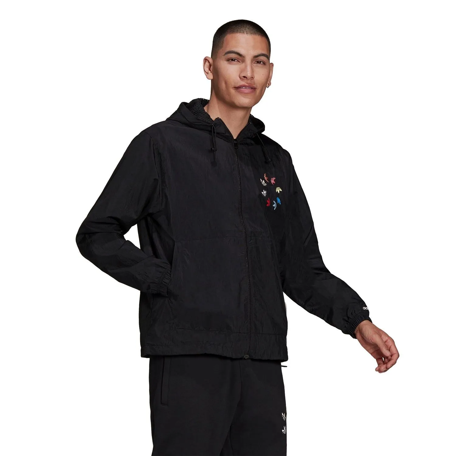 adidas Originals Adicolor Shattered Trefoil Windbreaker - Black