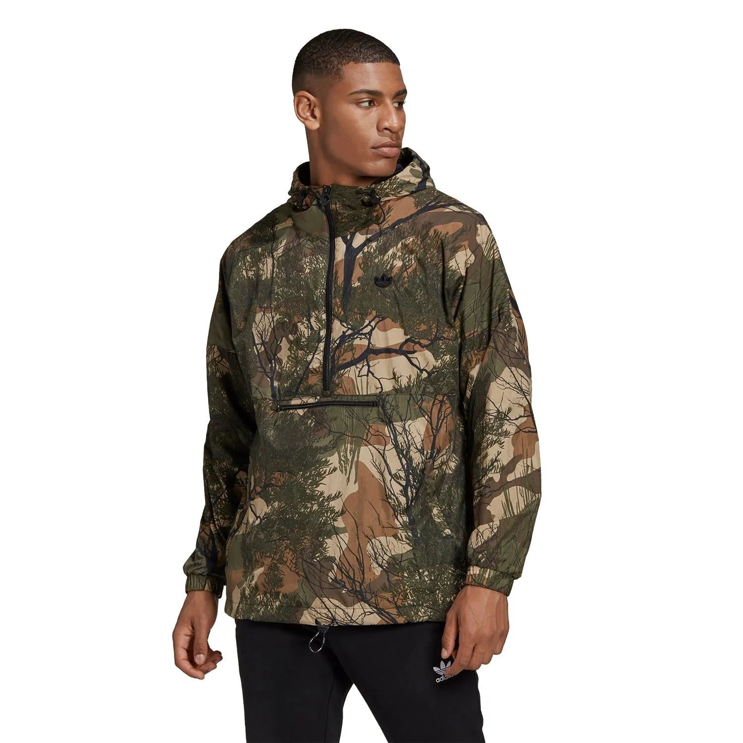 adidas Originals Regen Blocked Shell Camo Windbreaker - Brown