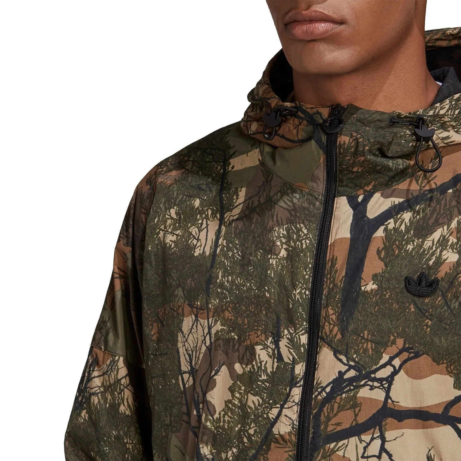 adidas Originals Regen Blocked Shell Camo Windbreaker - Brown