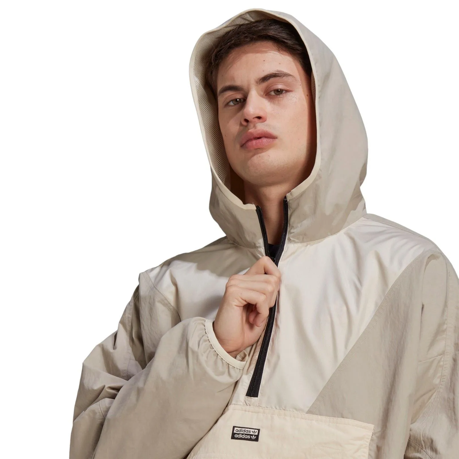 adidas Originals R.Y.V. V-Line Woven Windbreaker - Beige