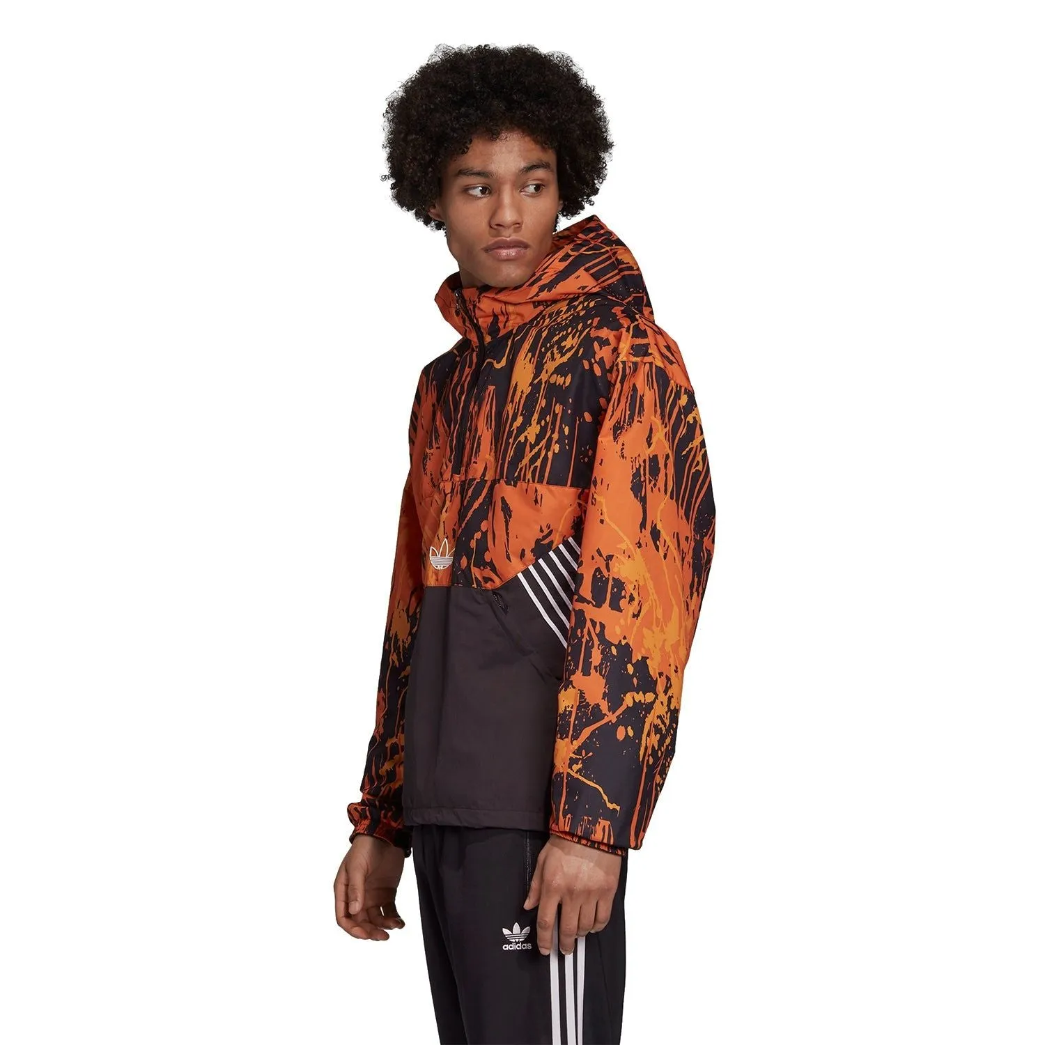 adidas Originals Tolima-02 Reversible Flame Windbreaker - Black