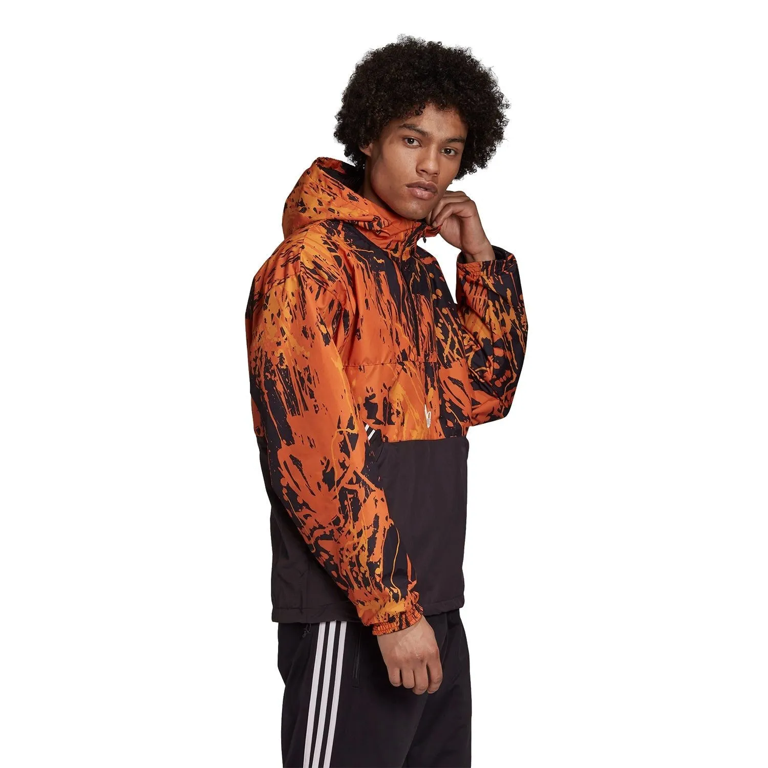 adidas Originals Tolima-02 Reversible Flame Windbreaker - Black