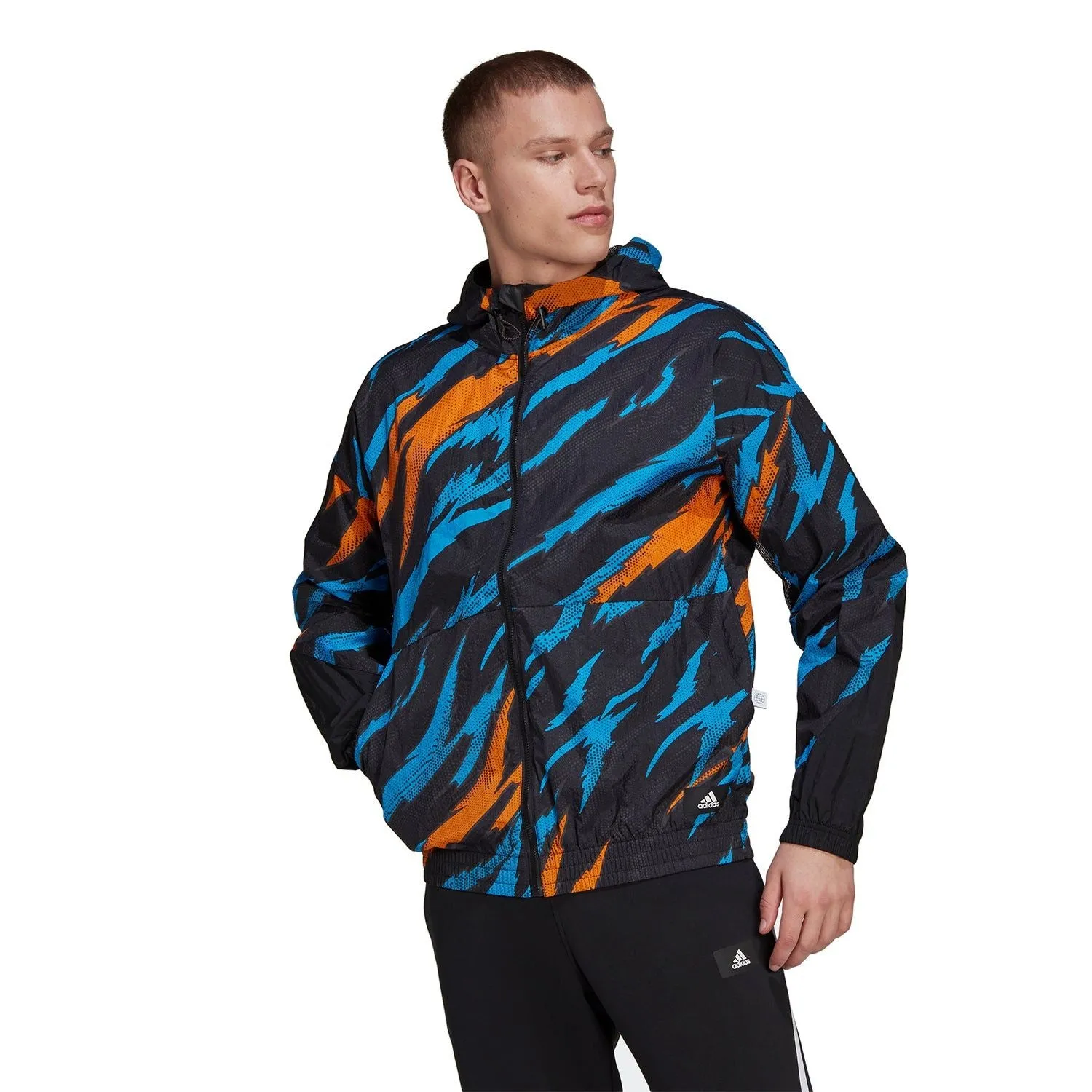 adidas TRVL Tiger Camo Windbreaker Mens - Black