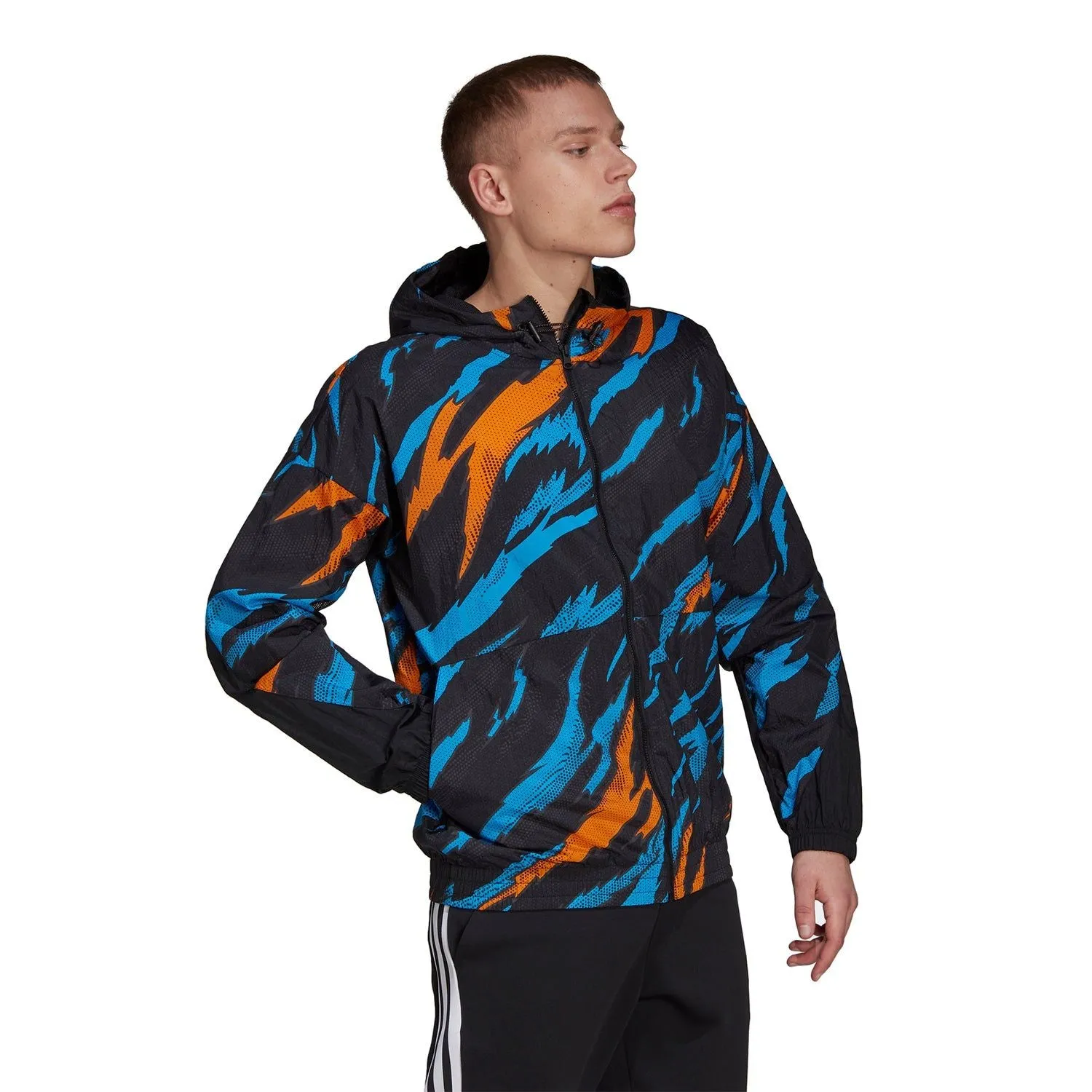 adidas TRVL Tiger Camo Windbreaker Mens - Black