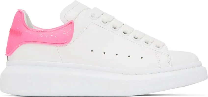 Alexander McQueen White & Pink Oversized Sneakers