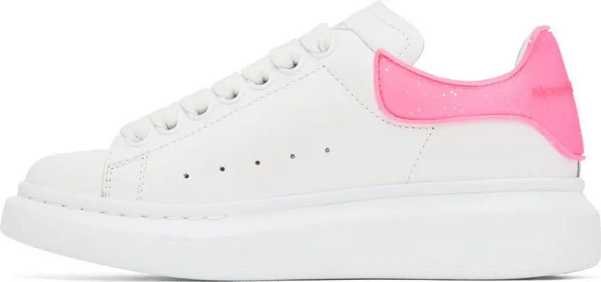 Alexander McQueen White & Pink Oversized Sneakers