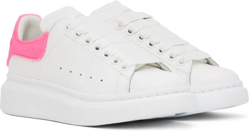 Alexander McQueen White & Pink Oversized Sneakers