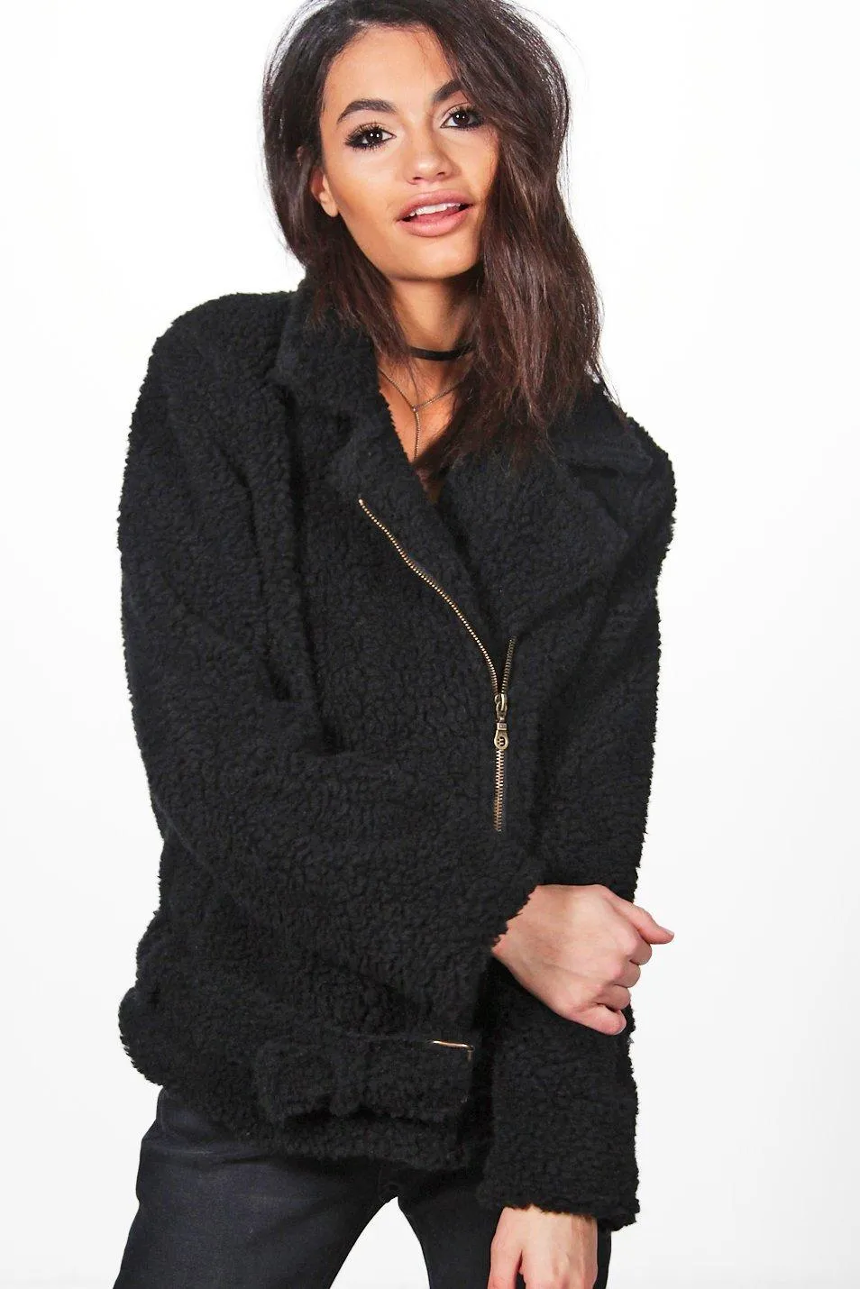 Alexis Teddy Fur Moto Jacket