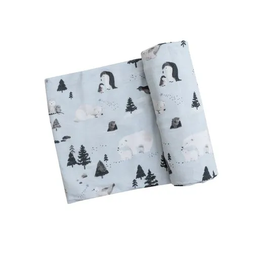 Arctic Animals Swaddle Blanket