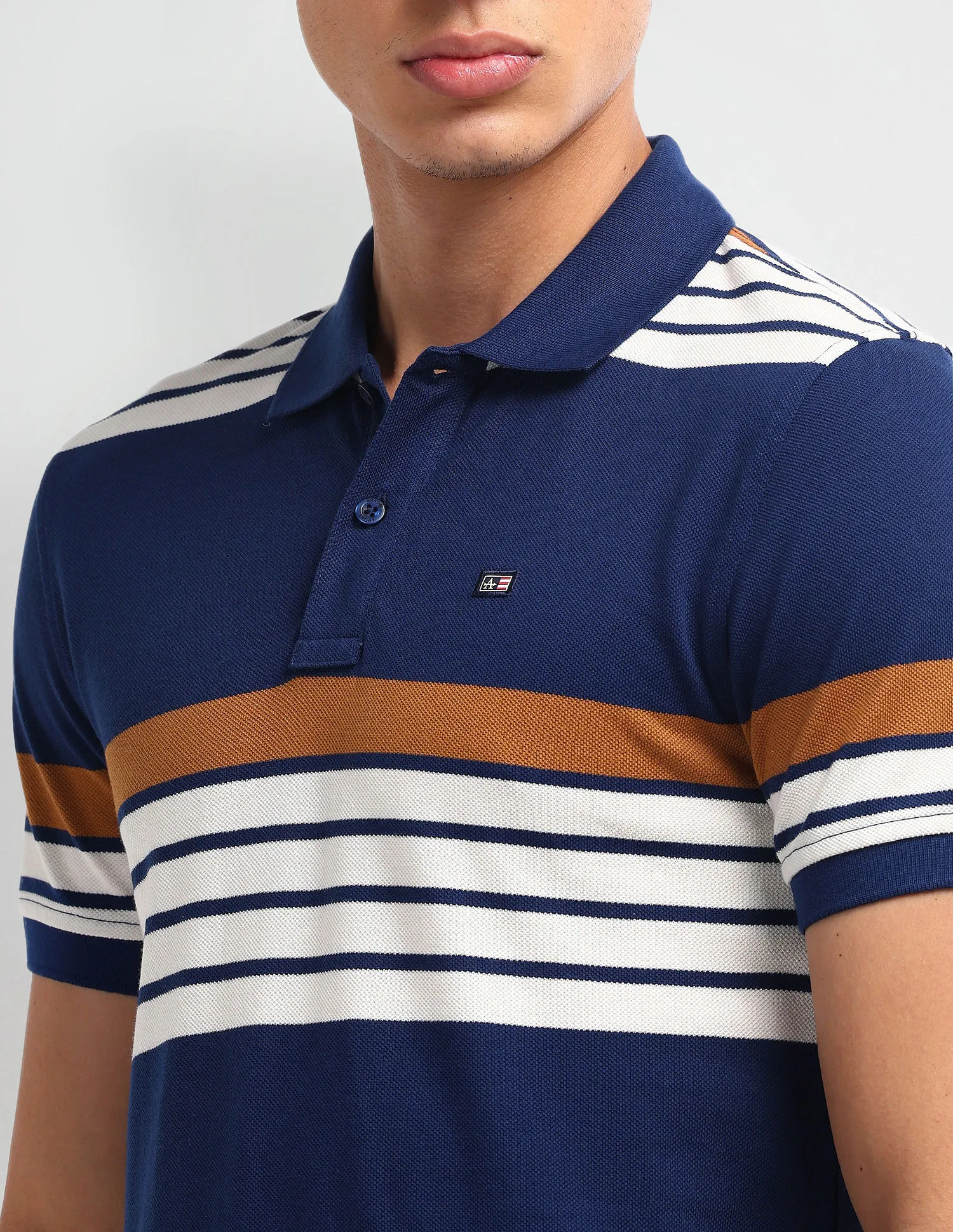 Arrow Sport Horizontal Striped Polo Shirt