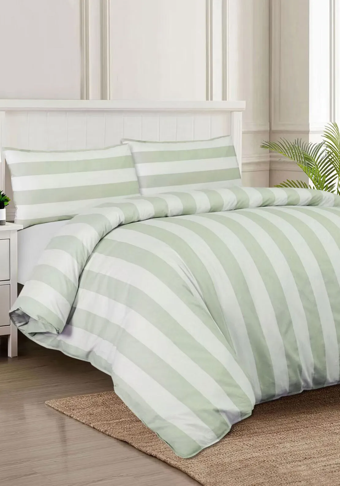 Atlantic Linen Nantes Sage Duvet Cover Set