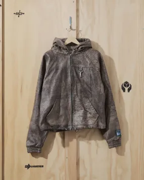 AW23 Sample Leather Hooded Jacket