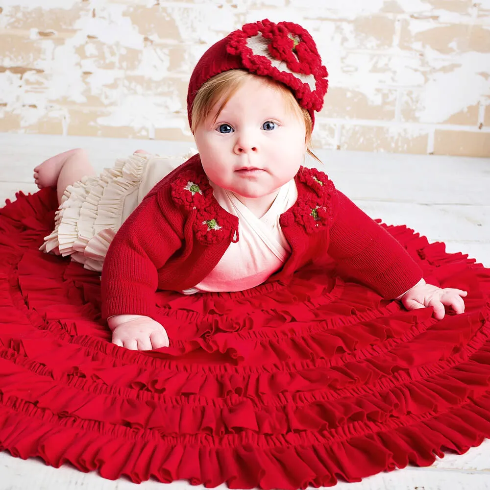 Baby Girls Red Cotton Blanket (86cm)