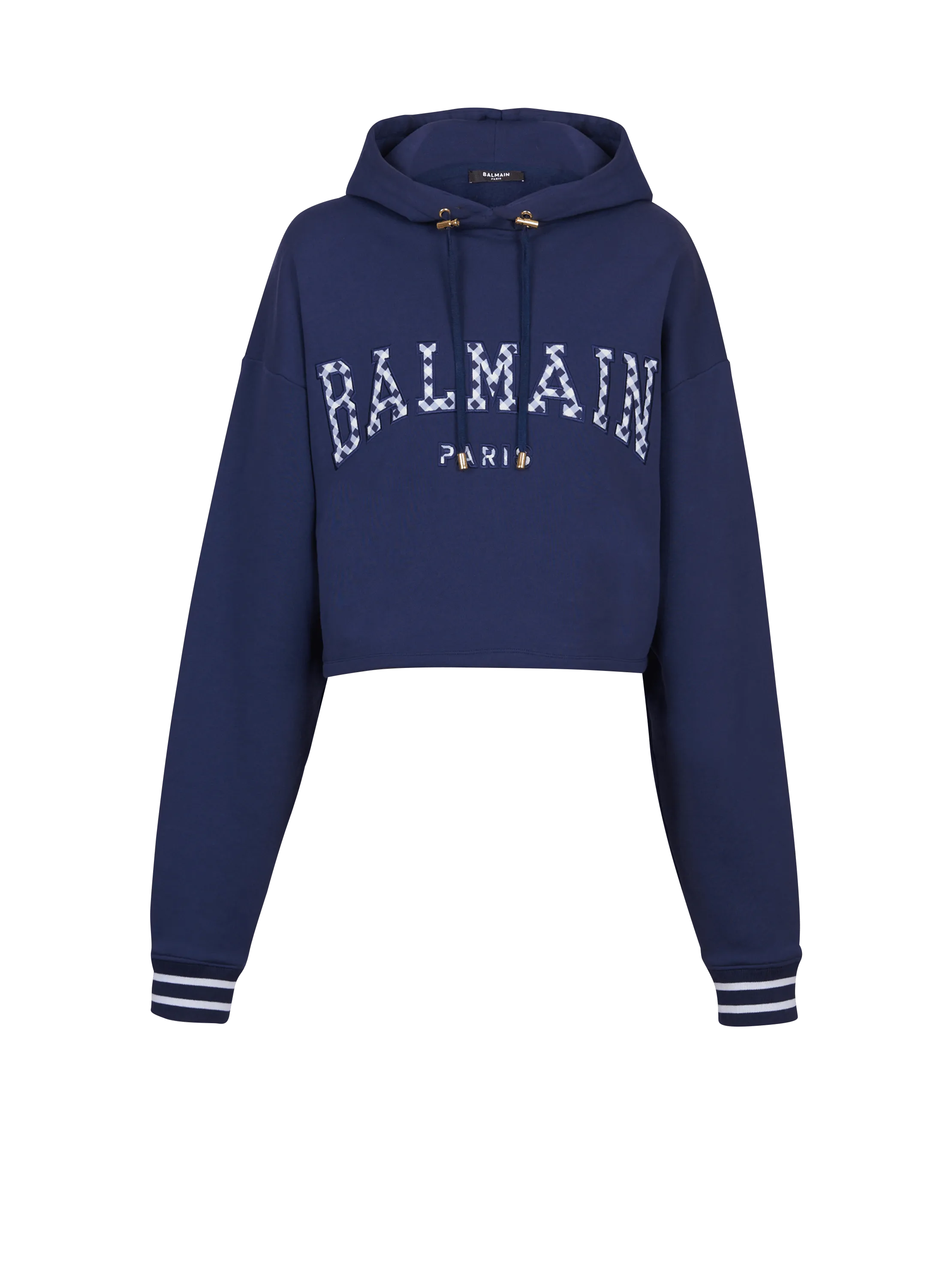 Balmain Paris gingham hoodie