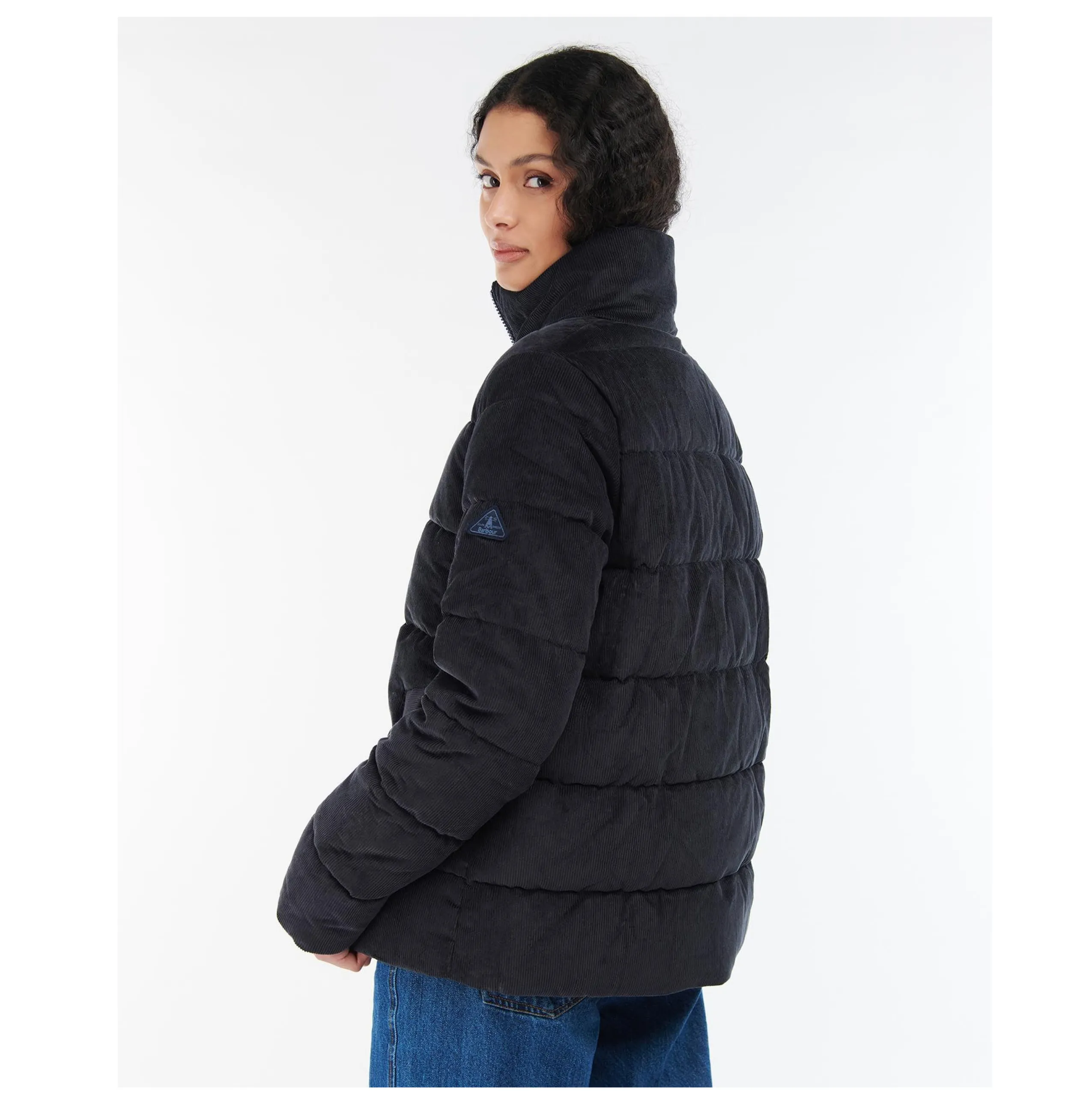 Barbour Aubrey Cord Quilt in Navy LQU1536