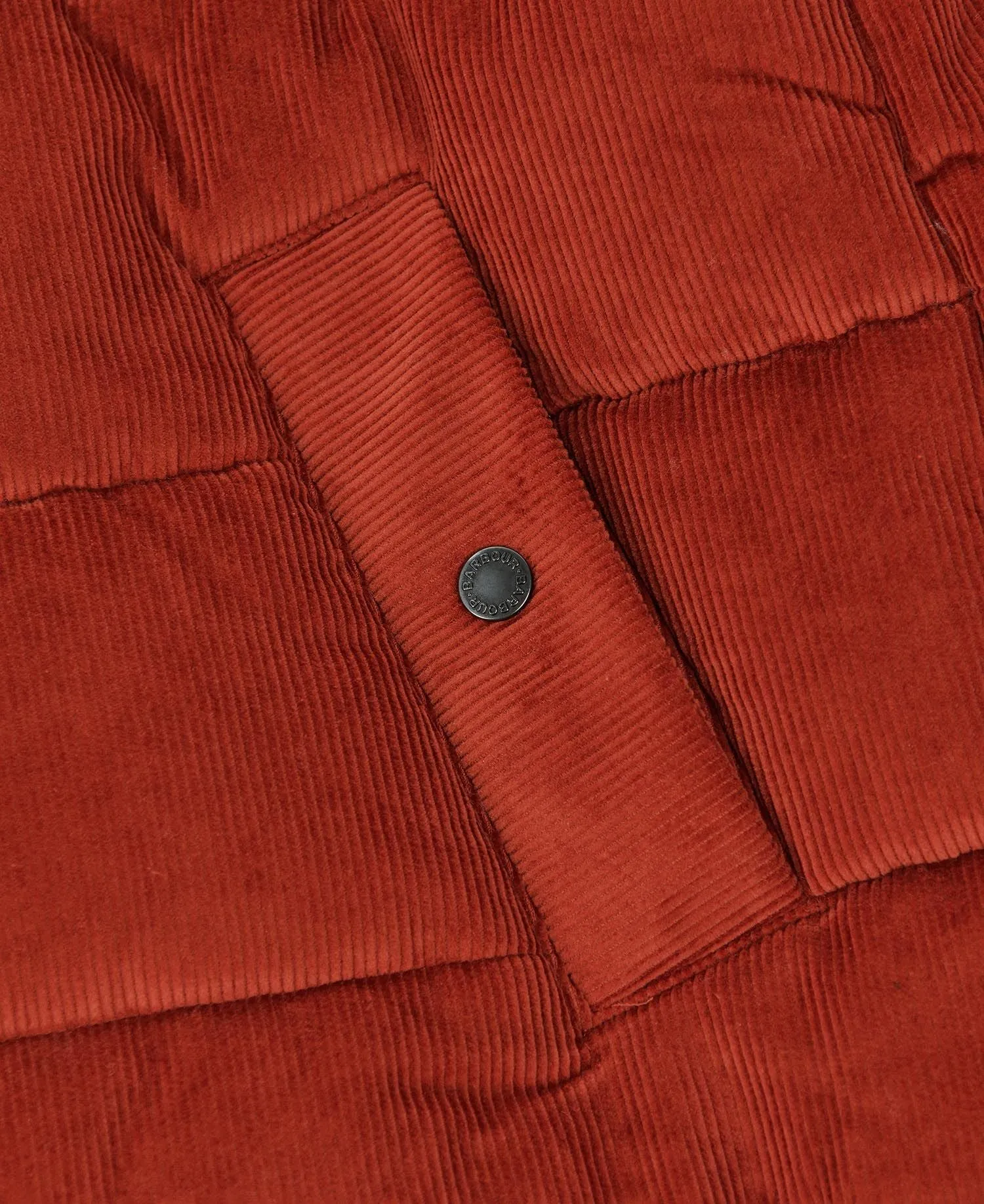 BARBOUR AUBREY CORD QUILT IN ORANGE LQU1536