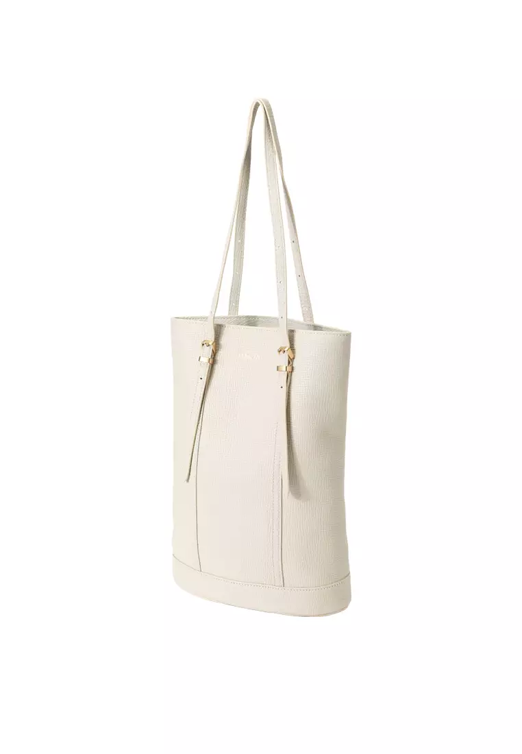 BERACAMY BERACAMY LYLE Portrait Tote - Grained Cream Beige