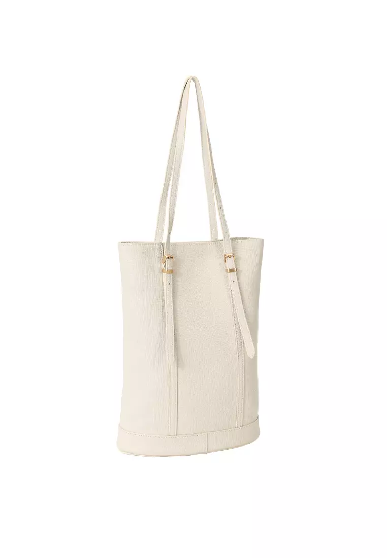 BERACAMY BERACAMY LYLE Portrait Tote - Grained Cream Beige