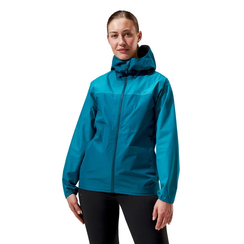 Berghaus Womens Deluge Pro 3.0 Jacket - Deep Ocean-Jungle Jewel