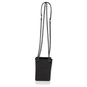 Black Patent Leather CC O-Phone Holder Crossbody