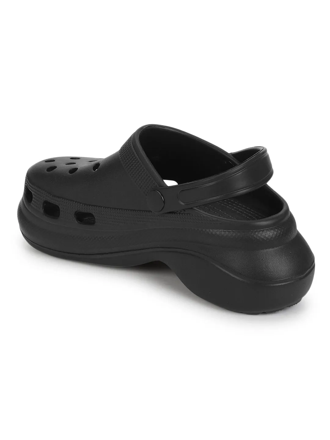 Black PU Slip-On Croc Flats (TC-RS3479-BLK)