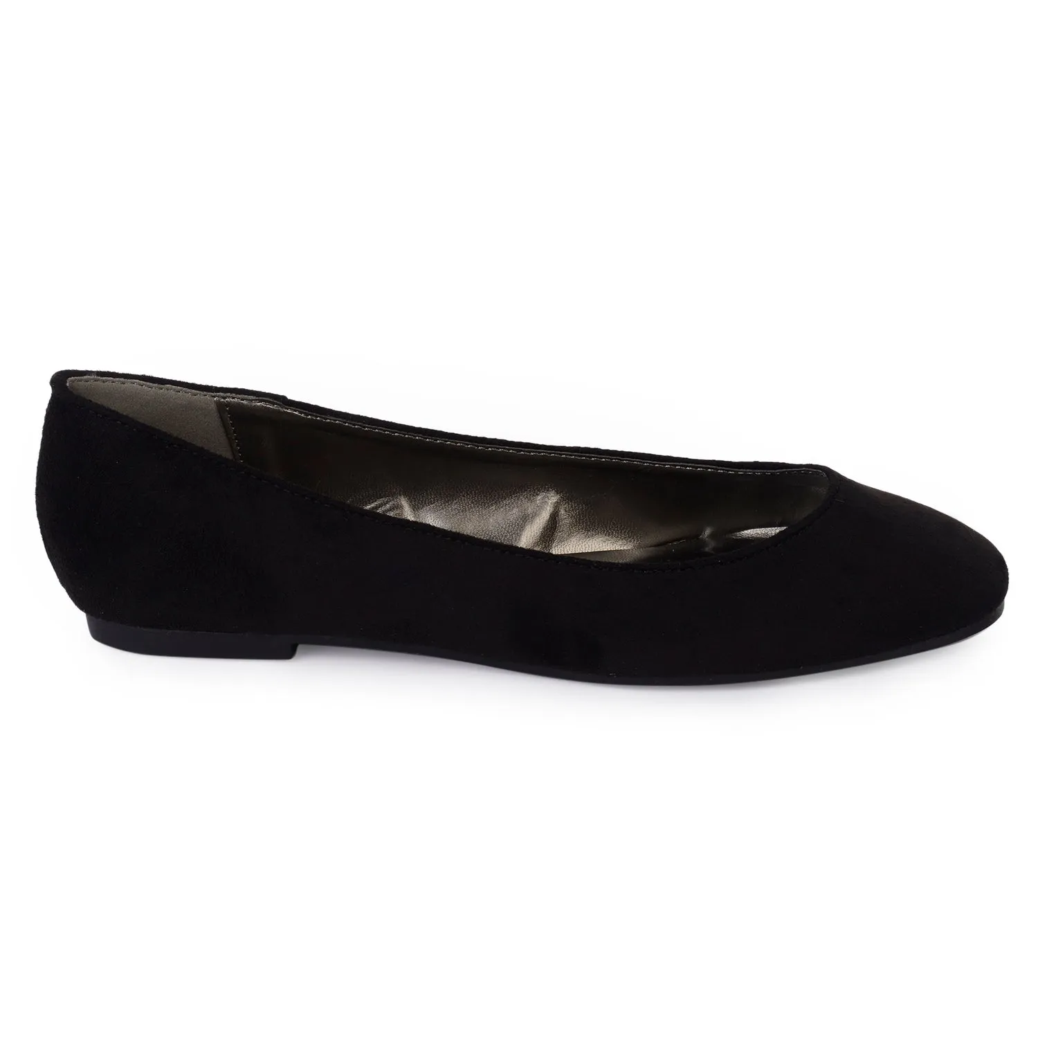 Black Slip On Ballerina Flats