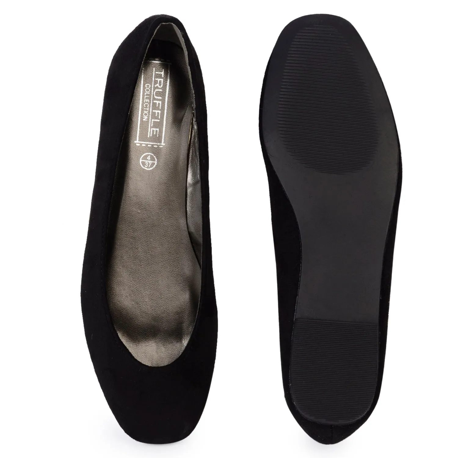 Black Slip On Ballerina Flats