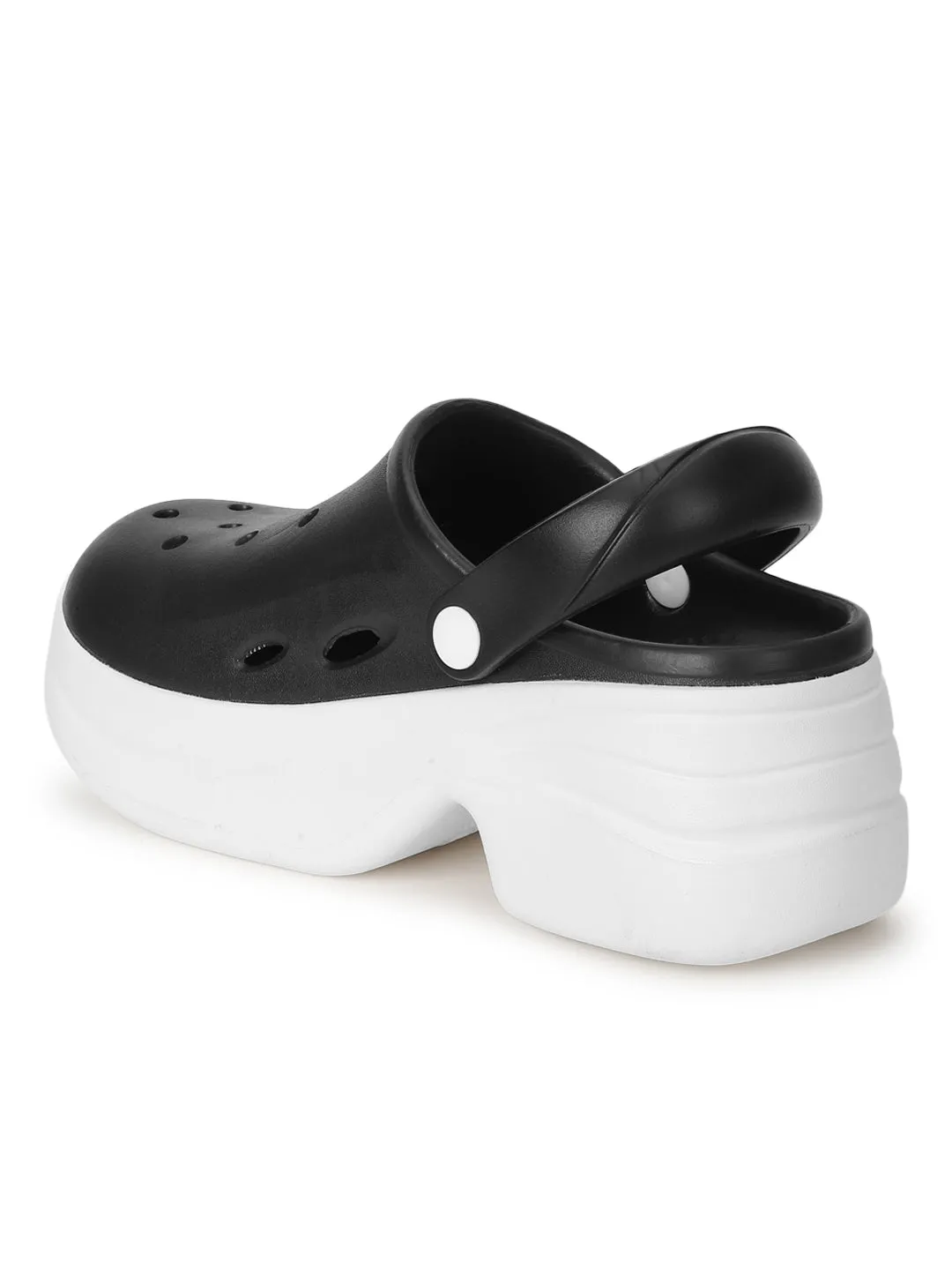 Black White PU Slip-On Croc Flats (TC-RS3580-BLKWHT)