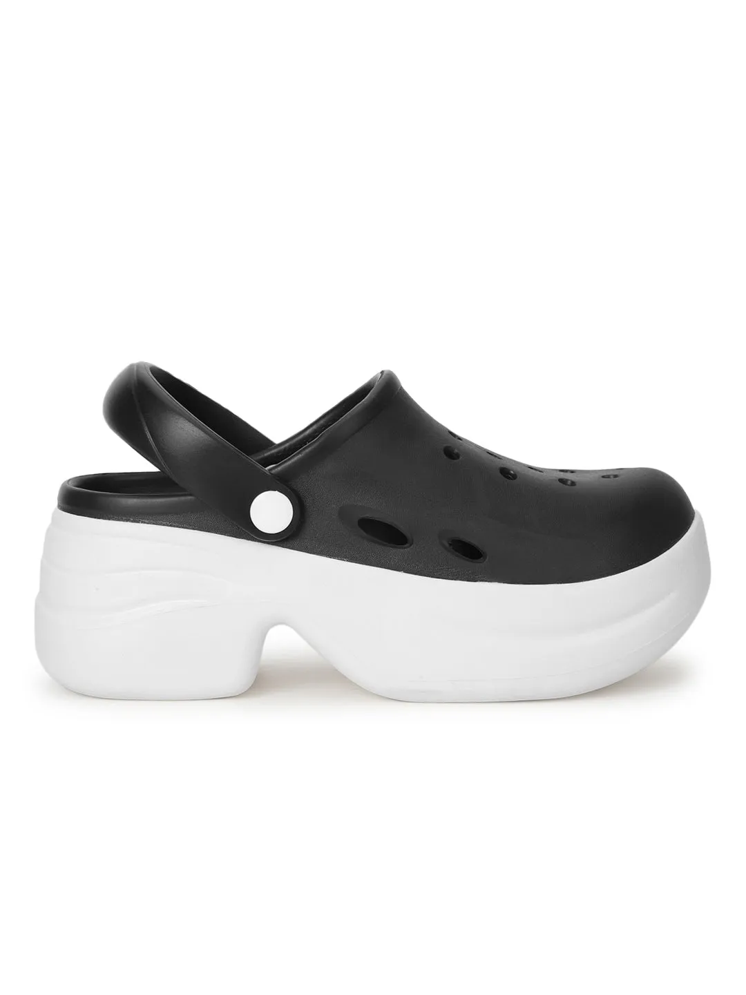 Black White PU Slip-On Croc Flats (TC-RS3580-BLKWHT)