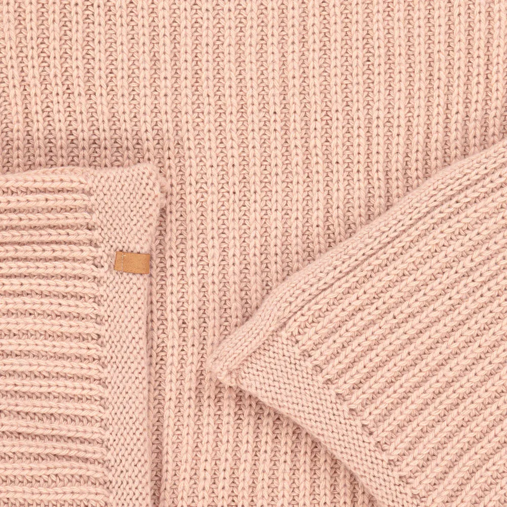 Blush Pink Knitted Blanket (92cm)