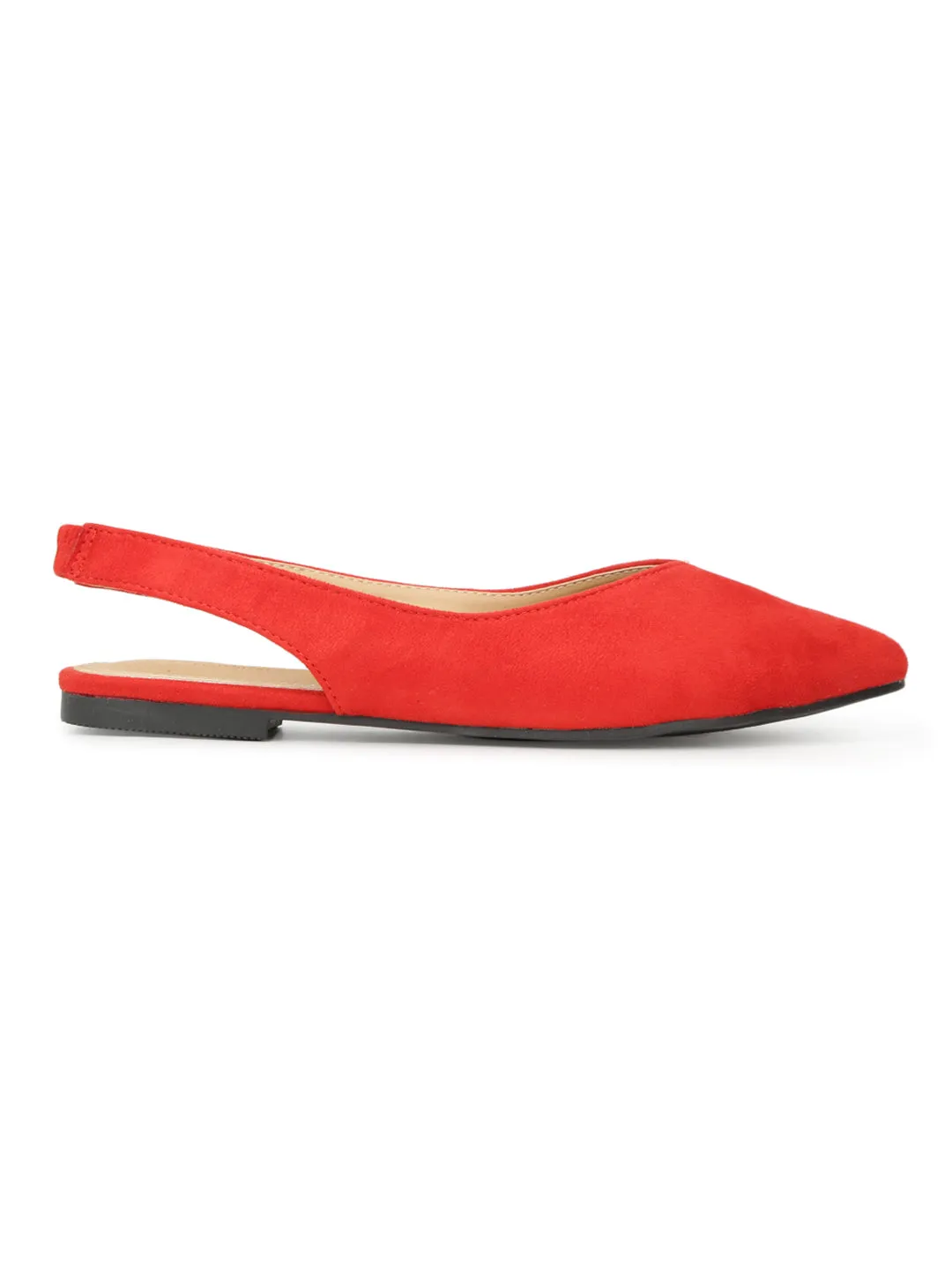 Blush Red Micro Back Strap Slip-On Flats