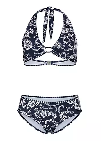 bonprix Paisley Print Halterneck Bikini Set | Grattan