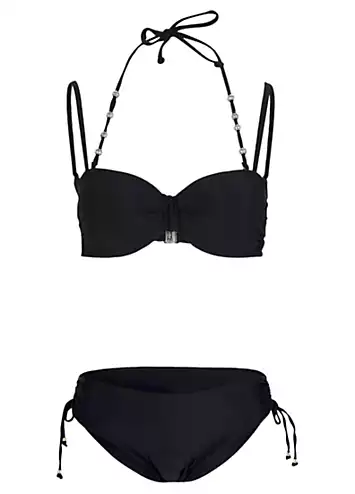 bonprix Underwired Padded Bandeau Bikini Set | Kaleidoscope