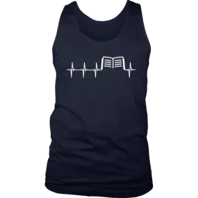 Book heart pulse Mens Tank