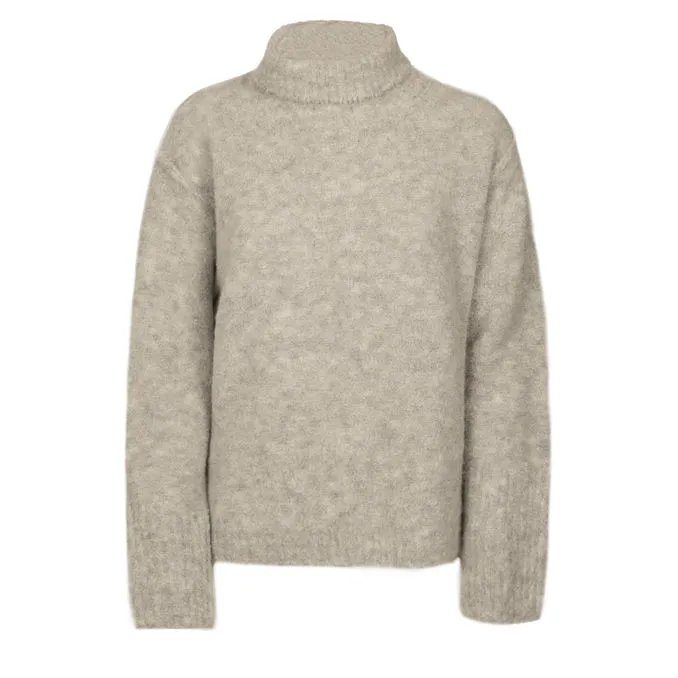 BOUCLE TURTLENECK SWEATER Woman Pearl 