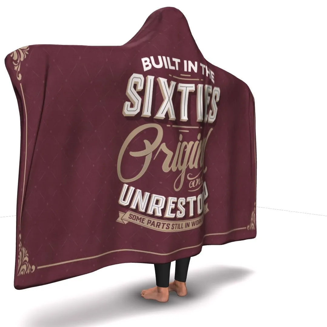 Built in the Sixties Hooded Blanket