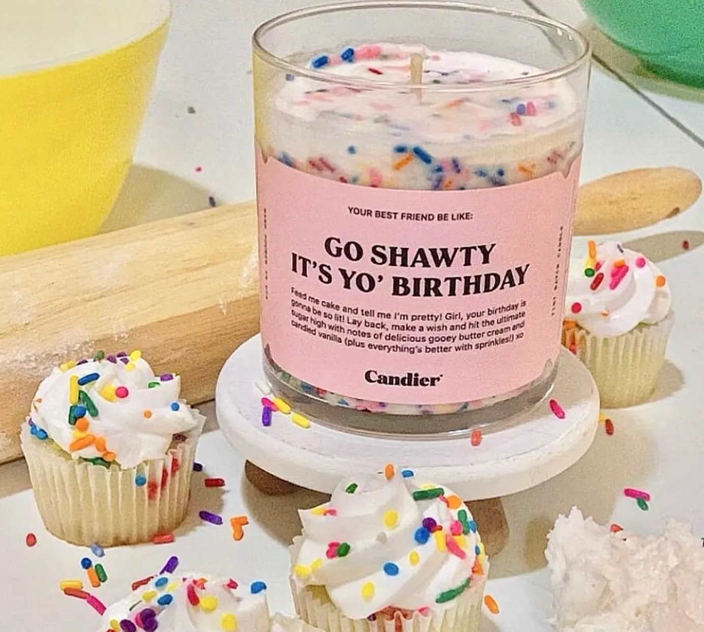 Candier GO SHAWTY IT'S YOUR BIRTHDAY 100% Soy Sprinkles candles