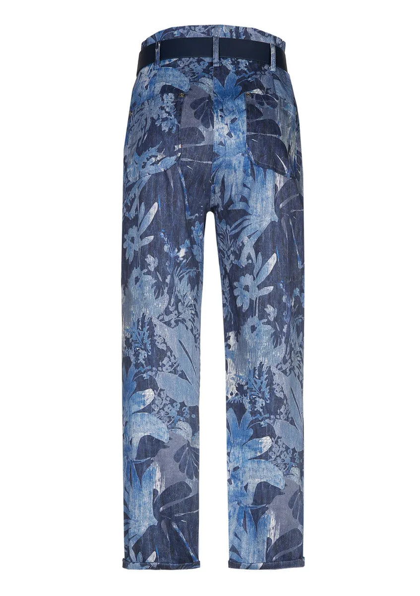 Caroline Biss PAPERBAG PRINTED COTTON TROUSERS