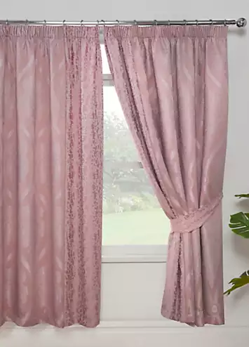 Cascade Home Buckingham Lined Curtains - Rose | Kaleidoscope