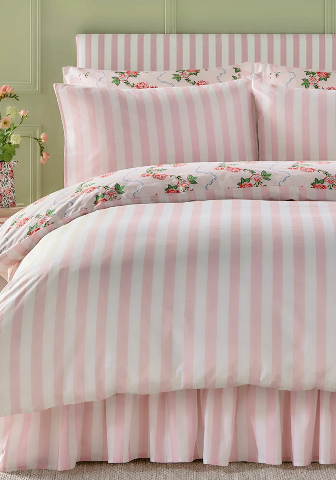 Cath Kidston Rose Flutter Duvet Cover Set, Pink