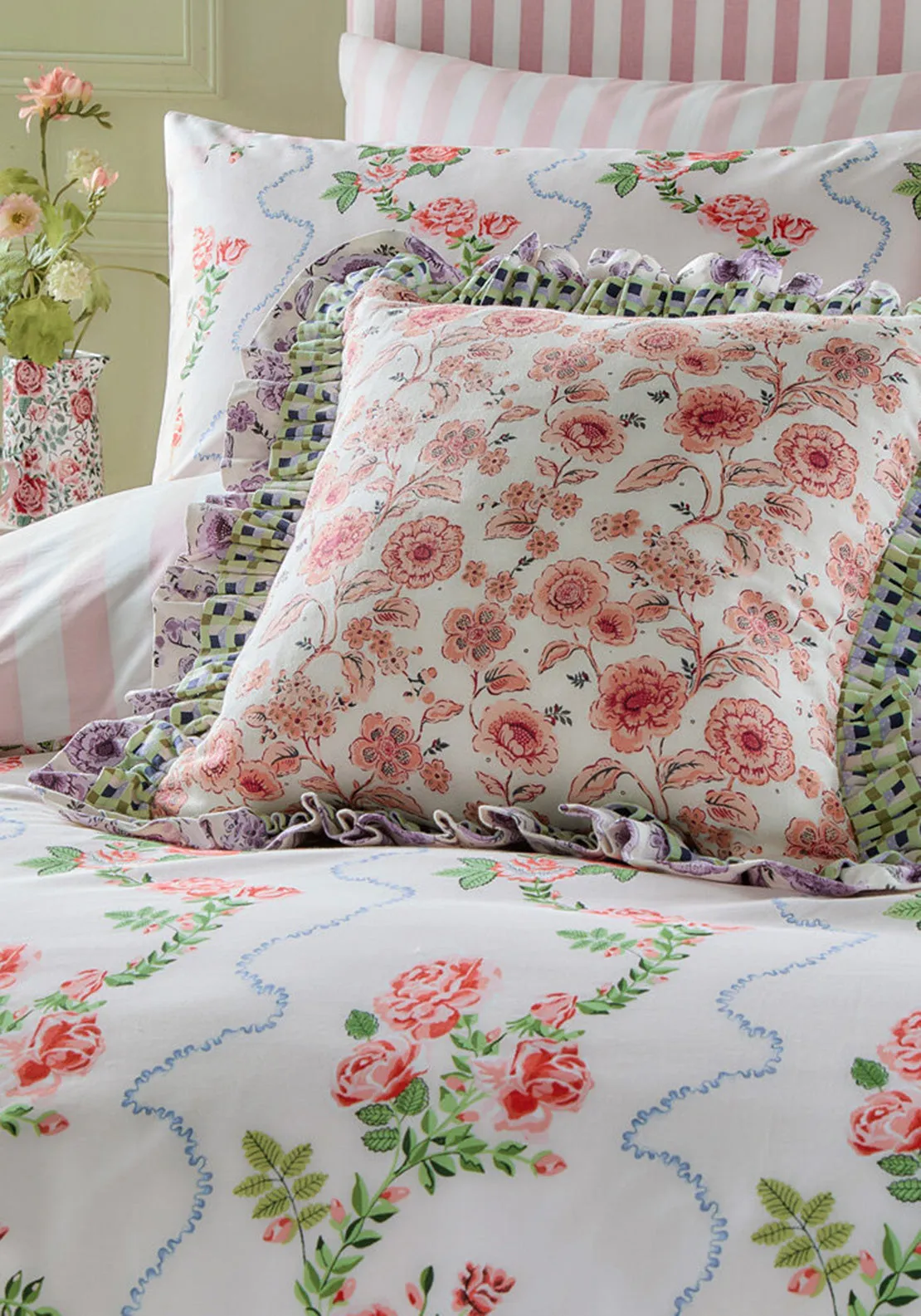 Cath Kidston Rose Flutter Duvet Cover Set, Pink