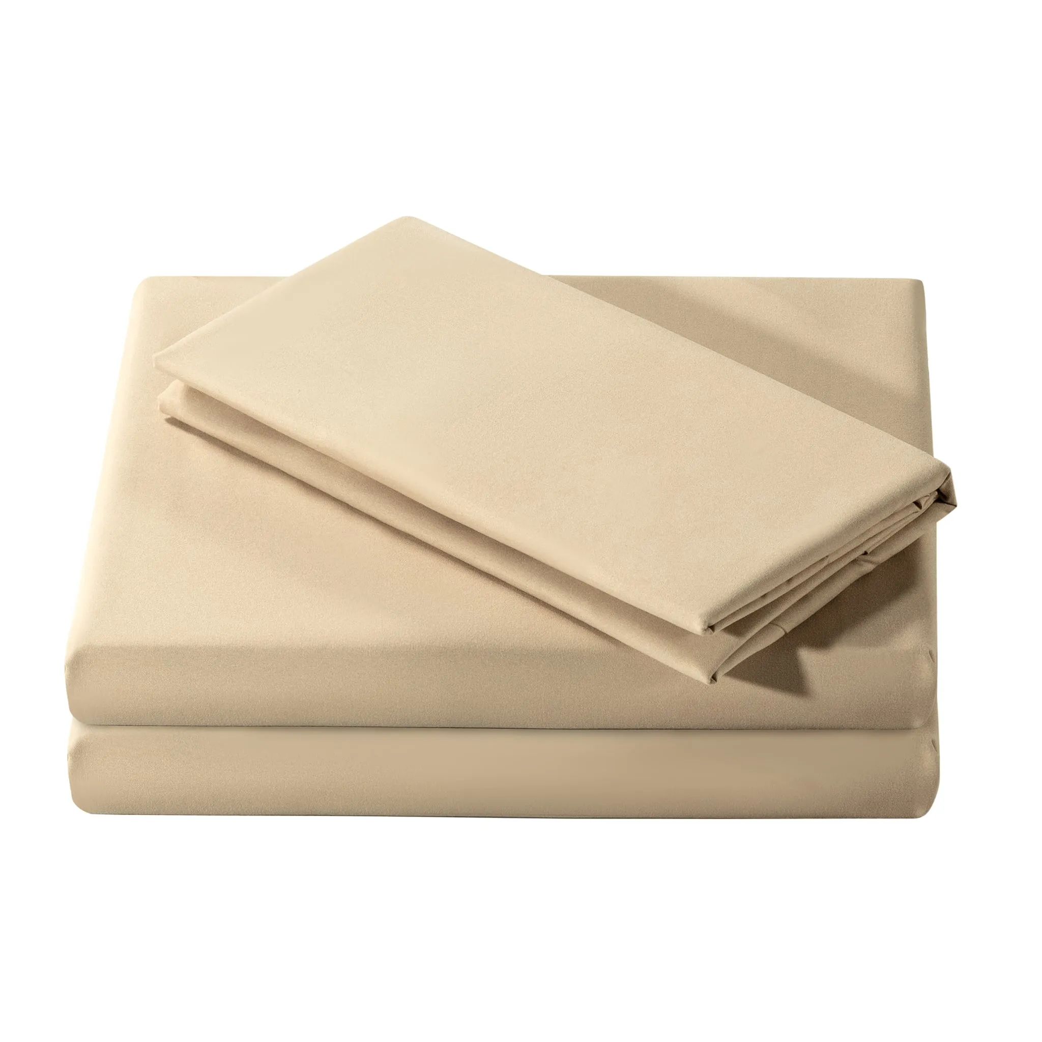 Cathay Home Twin Sheet Set - Sand  - Clement