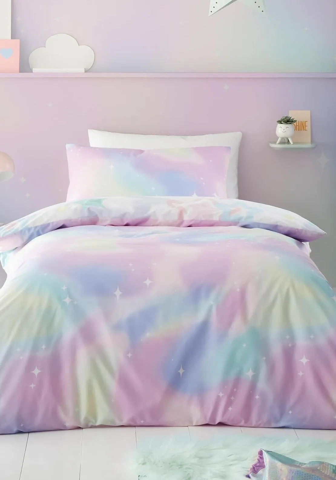 Catherine Lansfield Ombre Star Duvet Cover Set