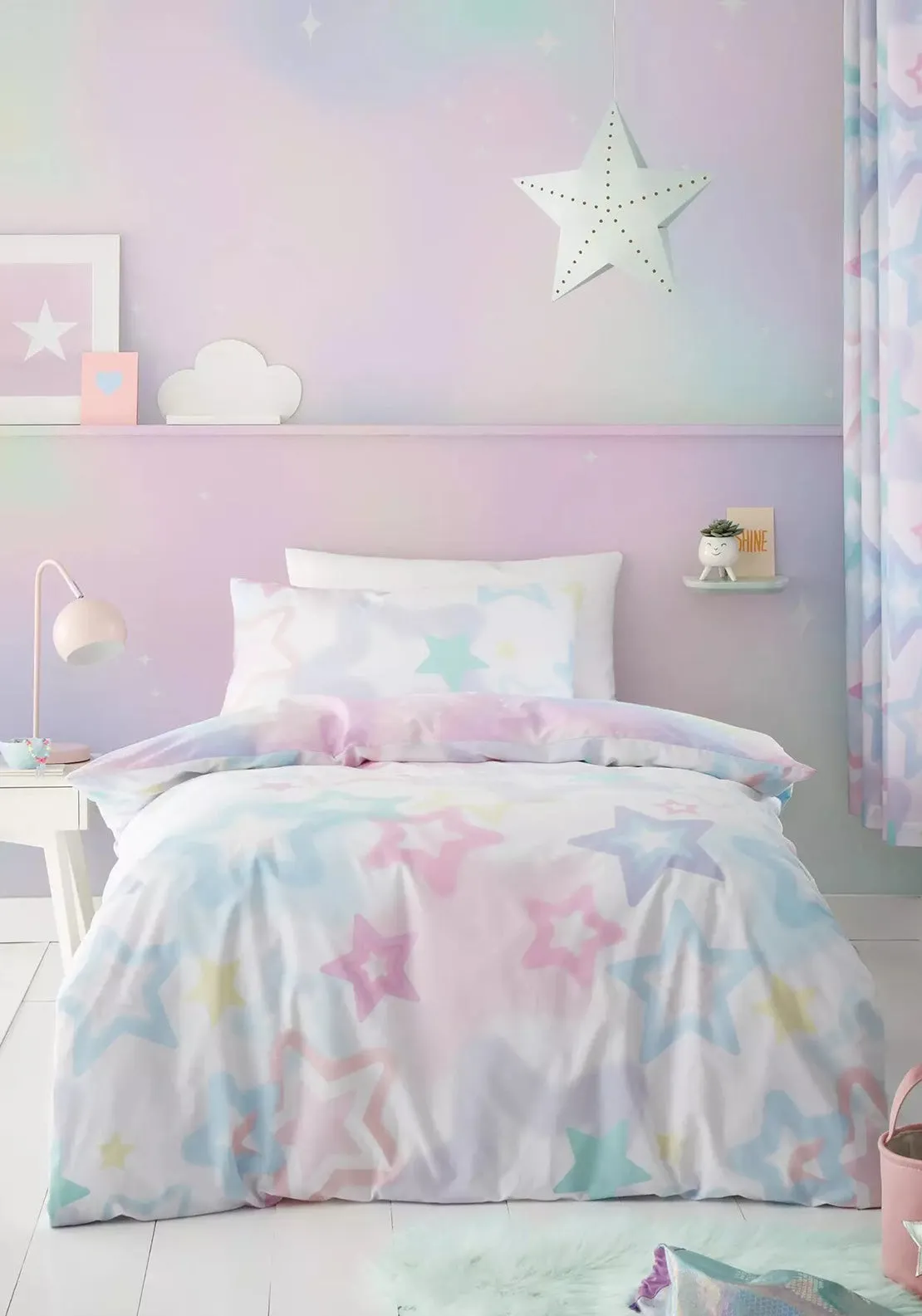 Catherine Lansfield Ombre Star Duvet Cover Set