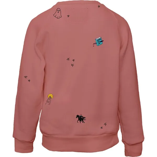 C.Bonz Spooky Sprinkle Halloween Crew Pullover Sweatshirt, Terracotta